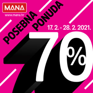 Upravo je počelo 70% ZIMSKO SNIŽENJE u trgovini MANA! Upravo je počelo 70% ZIMSKO SNIŽENJE u trgovini MANA!