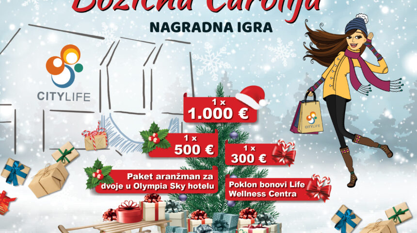 Izvučeni su dobitnici City Life Božićne Čarolije Izvučeni su dobitnici City Life Božićne Čarolije